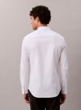 White Slim Stretch Button-Down Shirt  Men