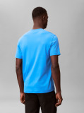 Μπλε Βαμβακερό T-shirt  Άνδρας