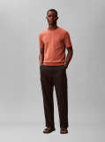 Brown Pima Cotton Short Sleeve Jumper  Men