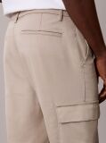Khaki Slim Stretch Cargo Trousers  Men