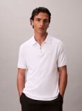 White Supima Cotton Short-Sleeve Zip Polo  Men