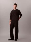 Black Embossed Logo Crew-Neck Sweatshirt  Men