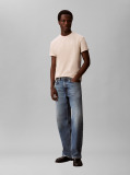 Beige Graphic Logo T-shirt  Men