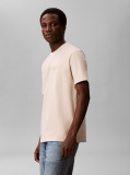 Beige Graphic Logo T-shirt  Men
