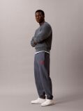 Blue Relaxed Embroidered Logo Joggers  Men
