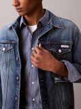 Blue Slim Straight Fit Stripe Shirt  Men