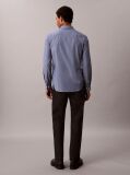 Blue Slim Straight Fit Stripe Shirt  Men