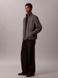 Grey Zip-Thru Knit Travel Jacket  Men