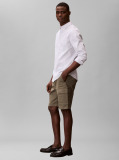 Green Cotton Twill Cargo Shorts  Men