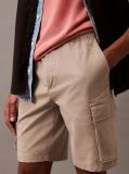 Brown Cotton Twill Cargo Shorts  Men