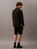 Black Cotton Twill Cargo Shorts  Men