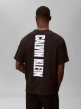 Μαύρο T-shirt Με Λογότυπο Από Χοντρό Jersey  Άνδρας