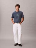 Blue Monogram Logo T-Shirt  Men