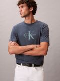 Blue Monogram Logo T-Shirt  Men