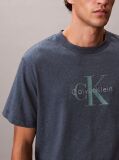 Blue Monogram Logo T-Shirt  Men