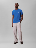 Blue Cotton Badge T-shirt  Men