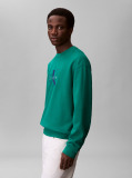 Green Relaxed Monogram Hoodie  Men