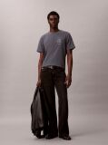 Grey Embroidered Logo T-shirt  Men