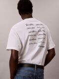 White Relaxed Script Logo T-shirt  Men