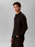 Black Long Sleeve Solid Casual Linen Classic Shirt  Men