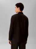 Black Long Sleeve Solid Casual Linen Classic Shirt  Men