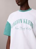 White Relaxed Varsity Logo T-shirt  Men