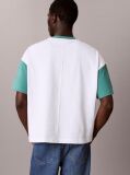 White Relaxed Varsity Logo T-shirt  Men