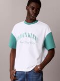 White Relaxed Varsity Logo T-shirt  Men