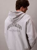 Grey Varsity Logo Zip-Up Hoodie  Men