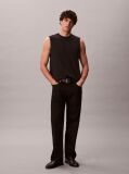 Black Cotton Muscle Tank Top  Men