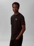 Μαύρο T-Shirt Με Λογότυπο Και Κλασική Γραμμή  Άνδρας