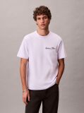 Purple Embroidered Logo T-shirt  Men