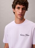 Purple Embroidered Logo T-shirt  Men