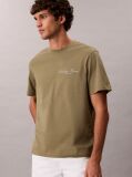 Green Embroidered Logo T-shirt  Men