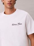 White Embroidered Logo T-shirt  Men