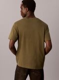Green Monogram Logo Terry Crew Neck Sweatshirt  Men