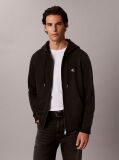 Black Tonal Monogram Sueded Terry Zip-Thru Hoodie  Men