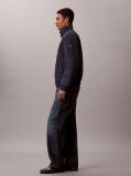 Blue Padded Nylon Zip-Up Jacket  Men