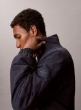 Blue Padded Nylon Zip-Up Jacket  Men
