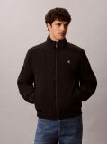 Black Padded Nylon Zip-Up Jacket  Men
