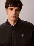 Black Padded Nylon Bomber Jacket  Men