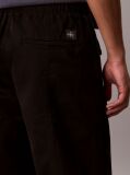 Μαύρο Baggy Παντελόνι Από Βαμβακερό Twill  Άνδρας
