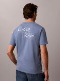 Blue Embroidered Logo T-shirt  Men