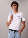 White Embroidered Logo T-shirt  Men