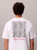 Λευκό T-Shirt Με Γραφικό Λογότυπο Και Στρογγυλή Λαιμόκοψη  Άνδρας