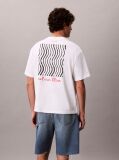 Λευκό T-Shirt Με Γραφικό Λογότυπο Και Στρογγυλή Λαιμόκοψη  Άνδρας