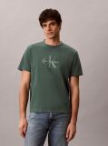Green Washed Cotton Monogram T-shirt  Men