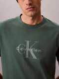 Green Washed Cotton Monogram T-shirt  Men