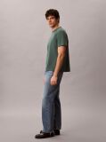 Green Washed Cotton Monogram T-shirt  Men
