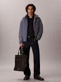 Blue Long Sleeve Monogram Polo Shirt  Men